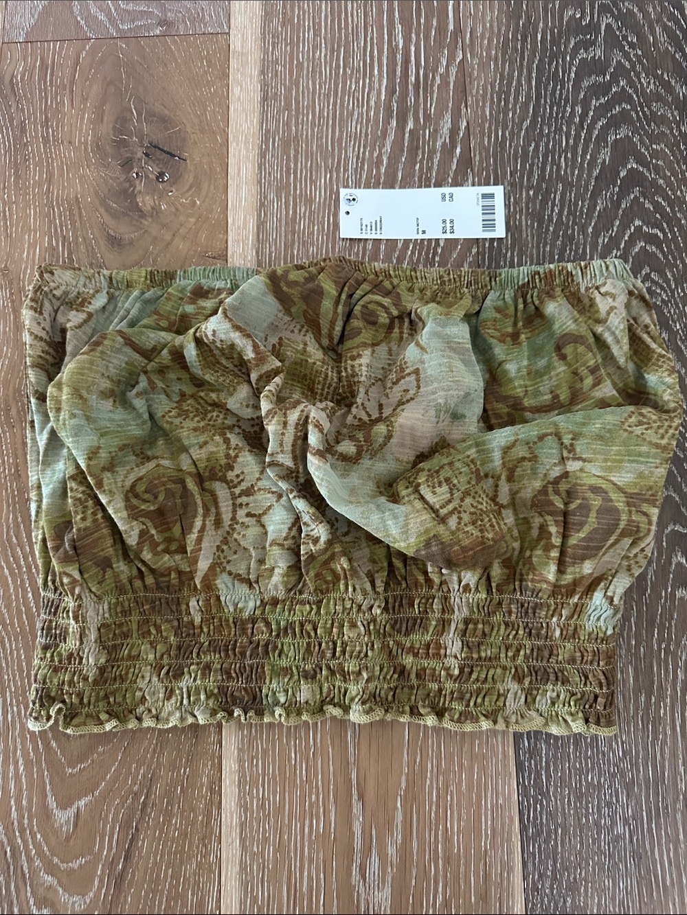 NWT! URBAN OUTFITTERS Boho Smocked Tube Top, size medium